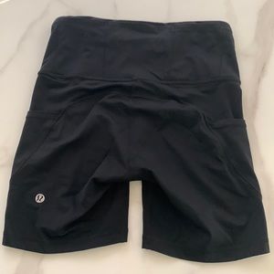 Black lululemon biker shorts